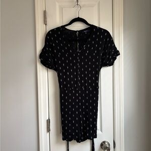 Madewell Black Diamond Stitch Perimeter Romper